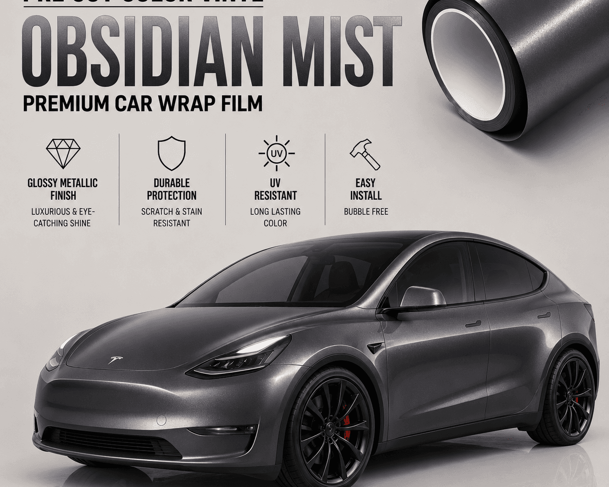 WrapBug pre cut color vinyl obsidian mist premium car wrap