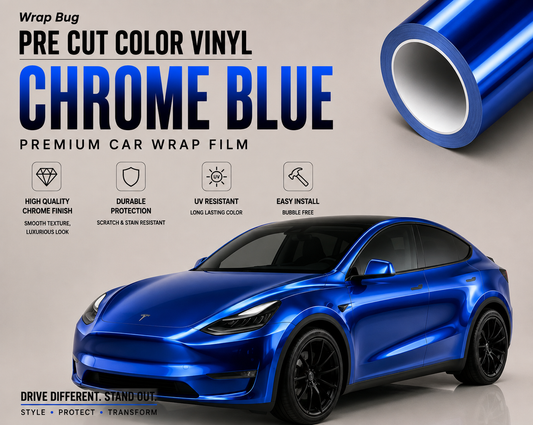 WrapBug Tesla Color Change Wrap Kit -Chrome Blue