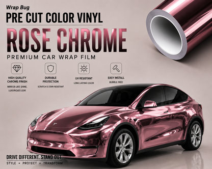 WrapBug Tesla Color Change Wrap Kit-Rose Chrome