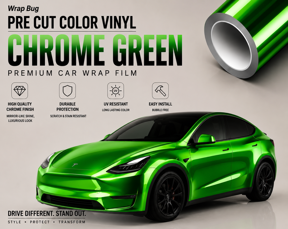 WrapBug Tesla Color Change Wrap Kit -Chrome Green