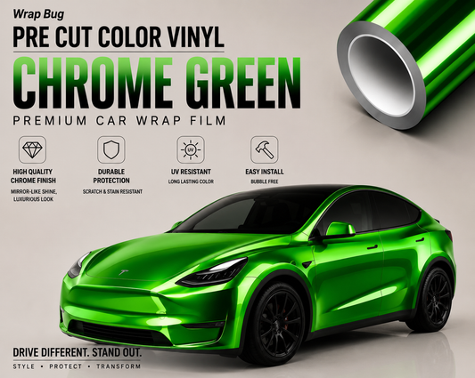WrapBug Tesla Color Change Wrap Kit -Chrome Green