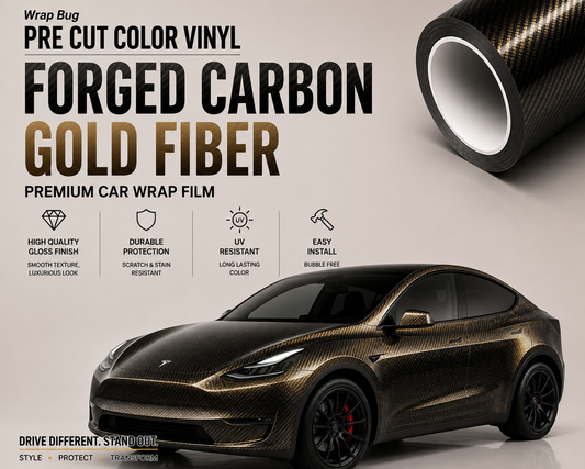 WrapBug Tesla Color Change Wrap Kit -FORGED CARBONGOLD FIBER