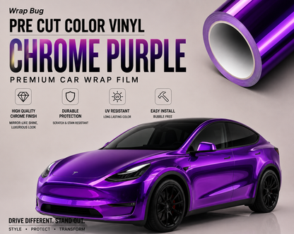WrapBug Tesla Color Change Wrap Kit-Chrome Purple