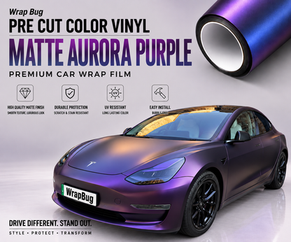 WrapBug Tesla Color Change Wrap Kit - MATTE AURORA PURPLE