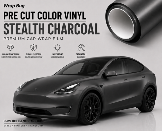 WrapBug Tesla Color Change Wrap Kit -MATTE STEALTH CHARCOAL