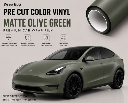 WrapBug Tesla Color Change Wrap Kit -MATTE MILITARY GREEN