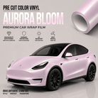 WrapBug Pre-cut Tesla Wrap Kit in Aurora Bloom pink matte premium vinyl film for car wrap